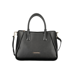 Mario Valentino Nero Poliuretano Women's Bag with Adjustable Shoulder Strap