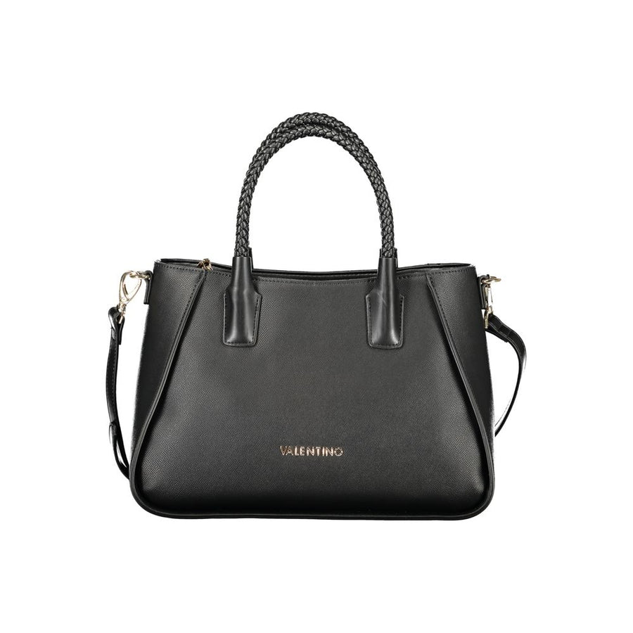 Mario Valentino Nero Poliuretano Women's Bag with Adjustable Shoulder Strap