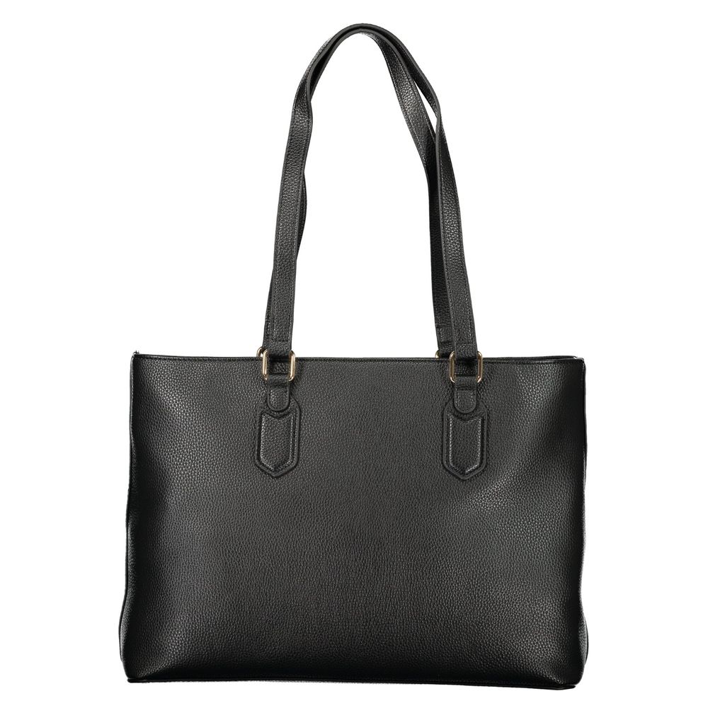 Mario Valentino Nero Poliuretano Womens Bag with Internal Pocket and Phone Spaces