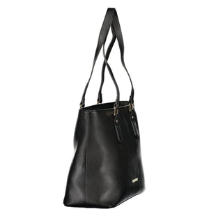 Mario Valentino Nero Poliuretano Womens Bag with Internal Pocket and Phone Spaces