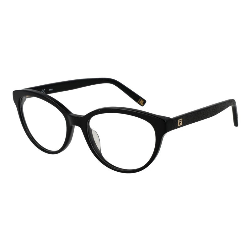 Fila black cellulose acetate cat-eye glasses frames