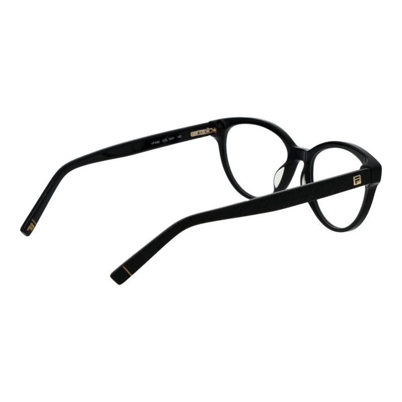 Fila black cellulose acetate eyeglass frames with rounded lenses