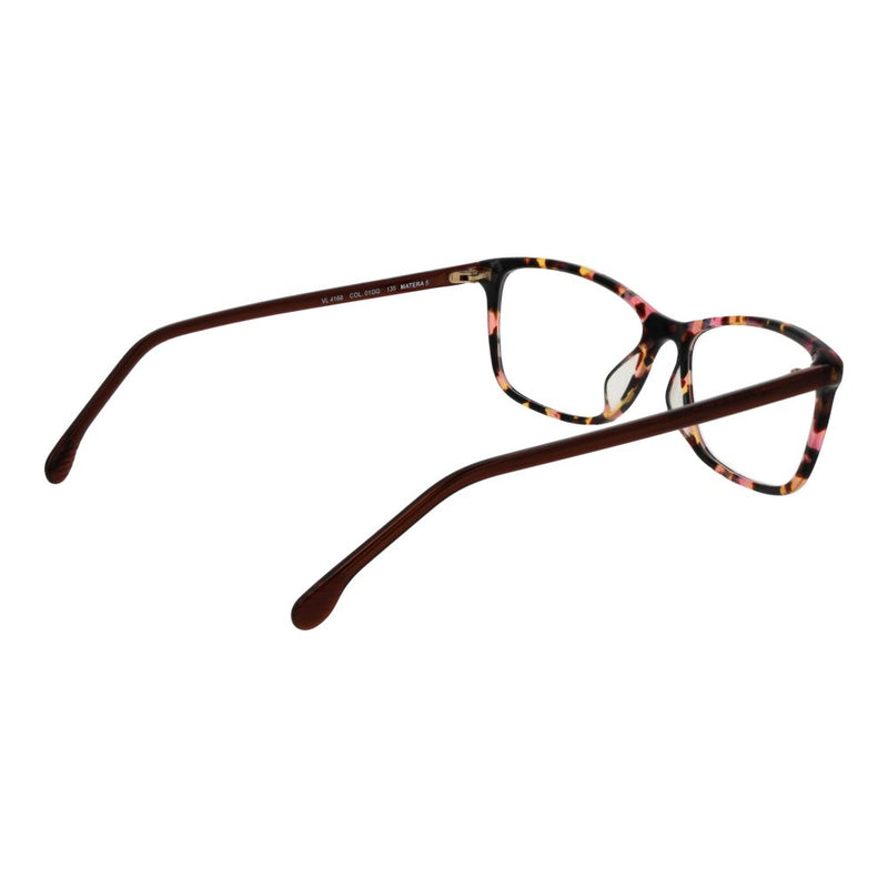 Multicolor tortoiseshell cellulose acetate eyeglass frames with dark brown temples