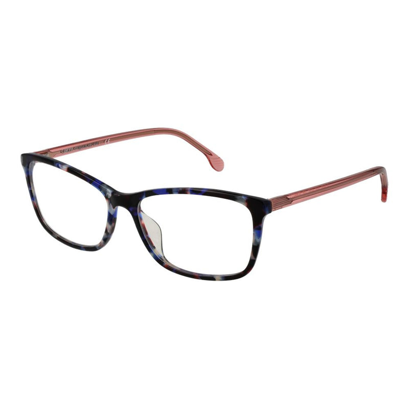 Lozza multicolor cellulose acetate eyeglasses with blue tortoise shell frames and pink temples