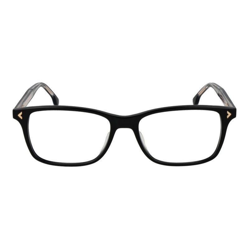 Black cellulose acetate glasses frames with a classic rectangular style