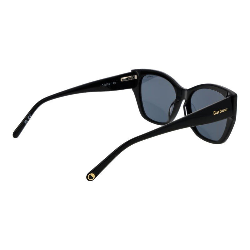 Black acetate sunglasses with grey lenses and thick frames