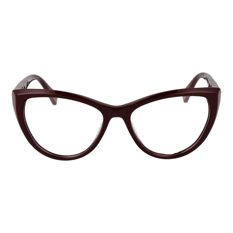 Burgundy plastic cat-eye eyeglass frames