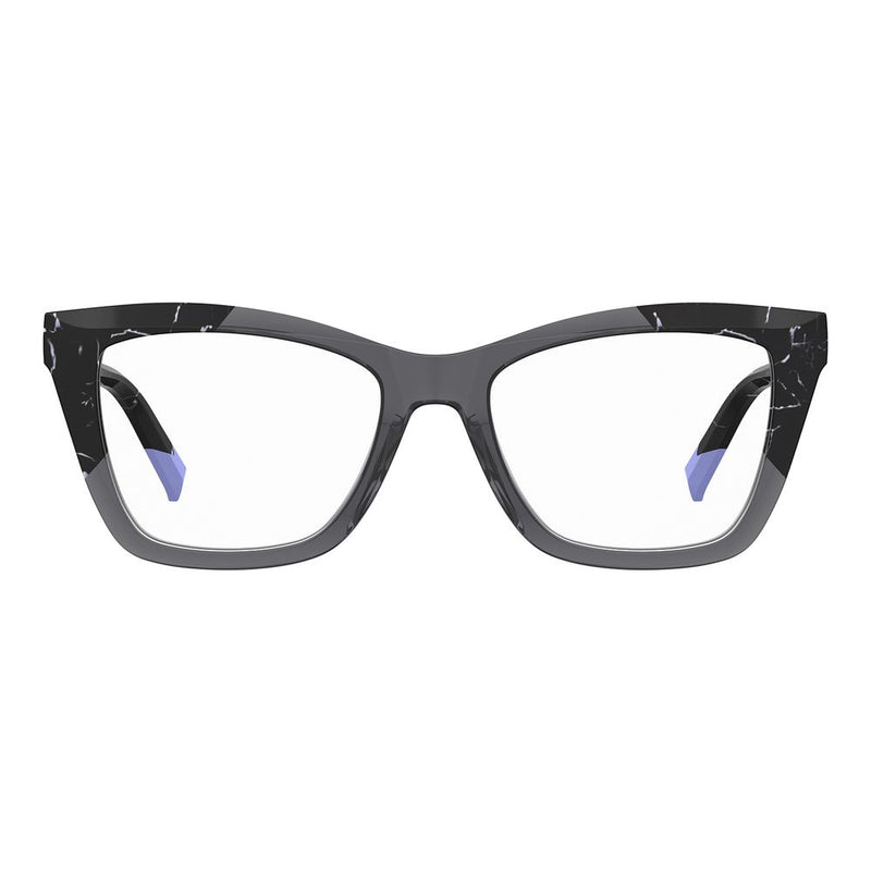 Missoni gray acetate eyeglass frames with a cat-eye style and marble pattern