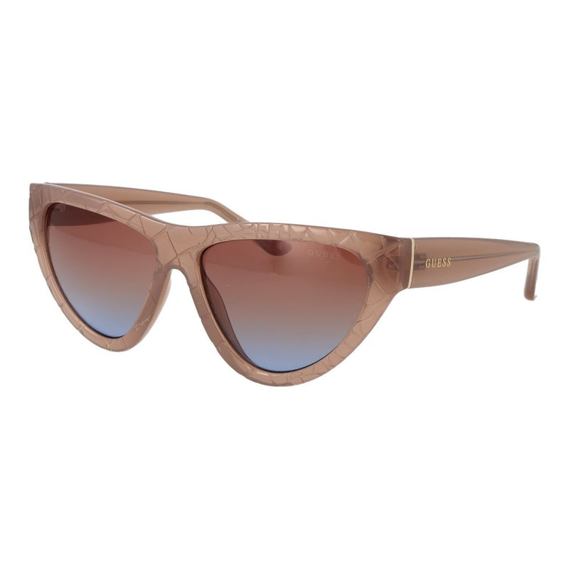 Guess beige plastic sunglasses with textured cat-eye frames and gradient lenses