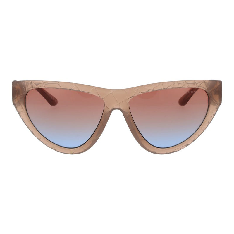 Guess beige textured plastic cat-eye sunglasses with gradient lenses