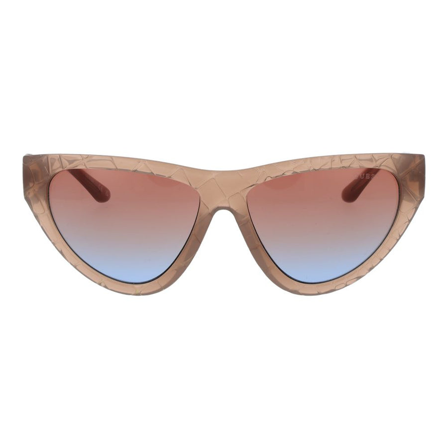 Guess beige plastic sunglasses with textured cat-eye frames and gradient lenses