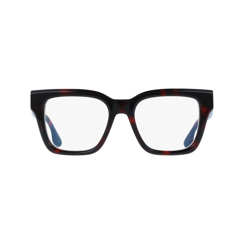 Victoria Beckham dark brown tortoiseshell plastic square eyeglass frames