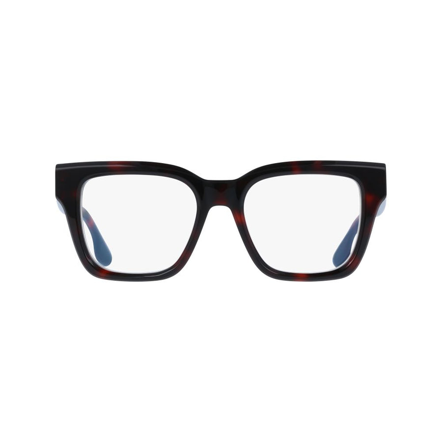 Victoria Beckham brown tortoiseshell thick plastic square eyeglass frames