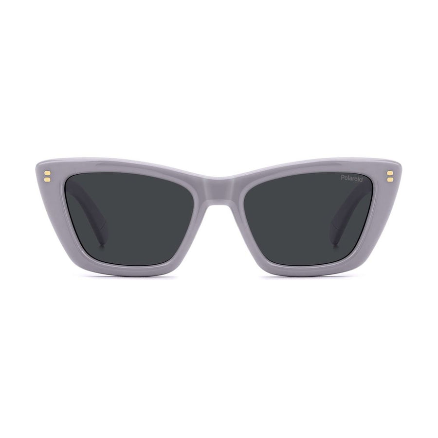 Light purple polycarbonate sunglasses with dark tinted lenses and thick frames