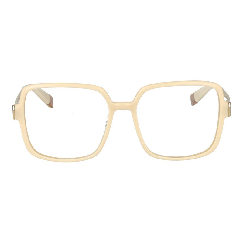 Beige acetate square eyeglass frames