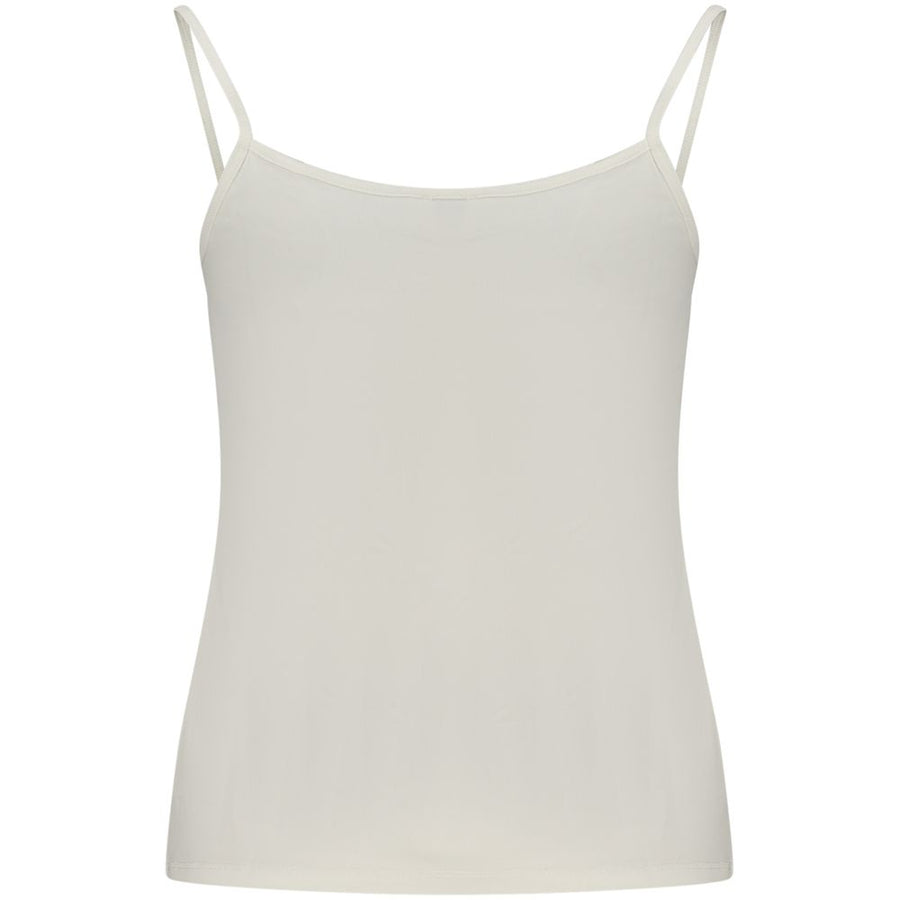 White cotton Calvin Klein women's camisole tank top with thin spaghetti straps