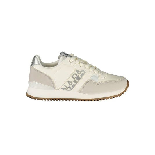 White Polyester Womens Sneaker