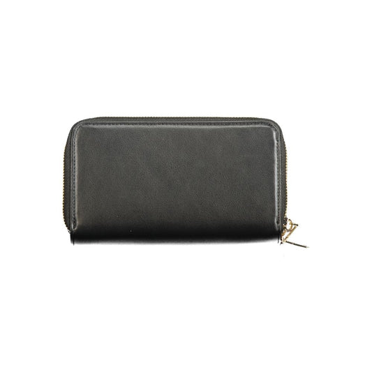 Mario Valentino Black Polyurethane Women's Wallet