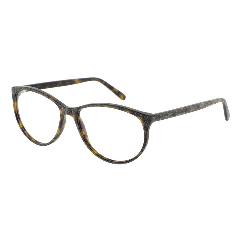 Brown tortoiseshell acetate glasses frames in a rounded rectangular style