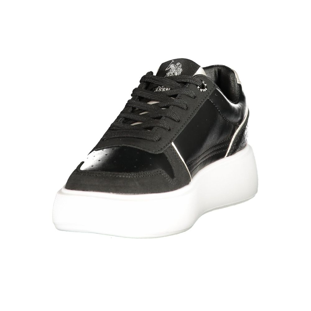 Black Polyurethane Women's Sneaker
