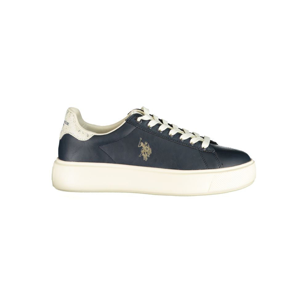 Blue Polyurethane Womens Sneaker