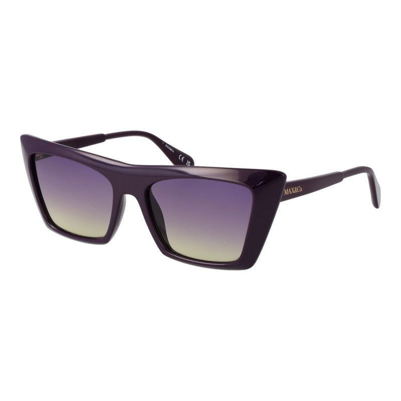 Max & Co purple plastic geometric sunglasses with gradient lenses