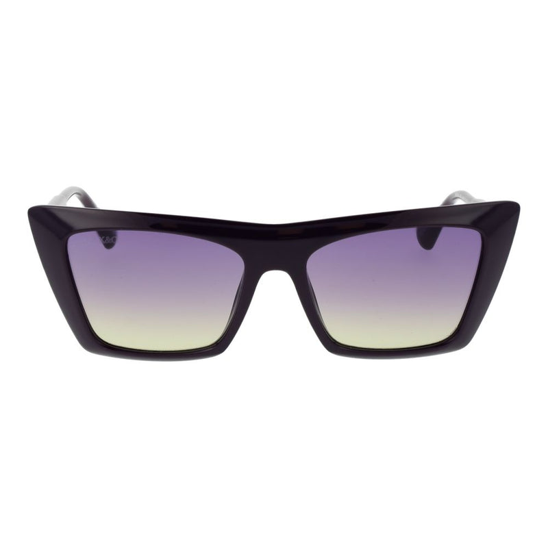 Max & Co purple plastic cat-eye sunglasses with gradient purple and yellow lenses