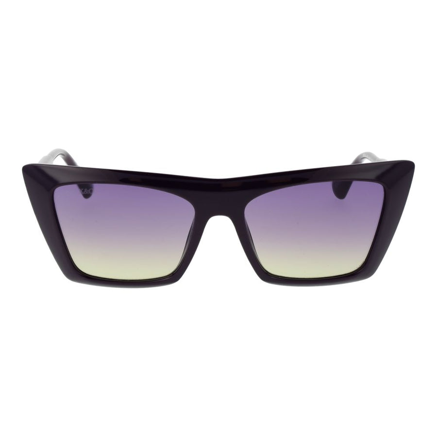 Max & Co purple plastic geometric sunglasses with gradient lenses