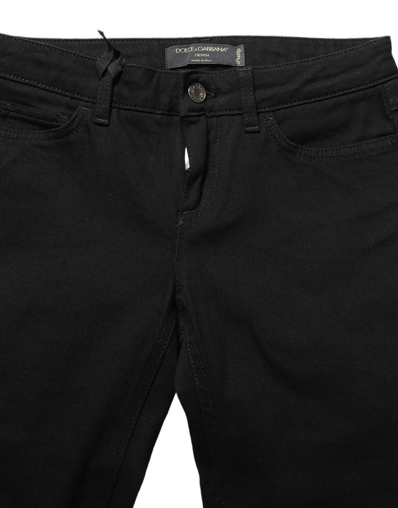 Dolce and Gabbana black denim jeans waist and front pockets
