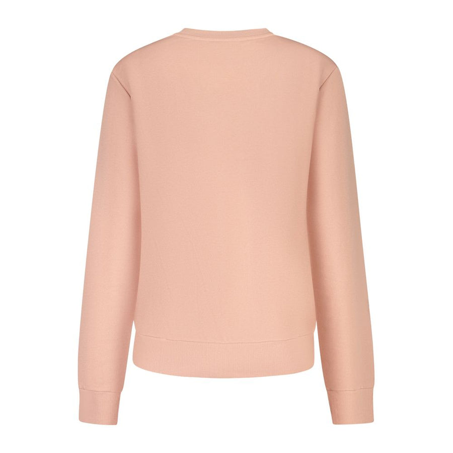 Fila pink cotton crewneck sweatshirt with long sleeves and small embroidered logo on chest
