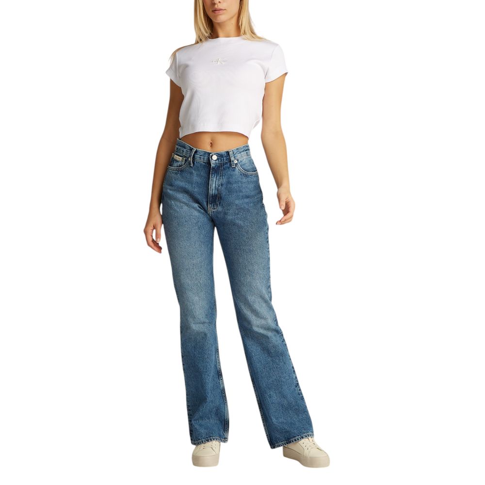 Calvin Klein Jeans White Cotton T-Shirt