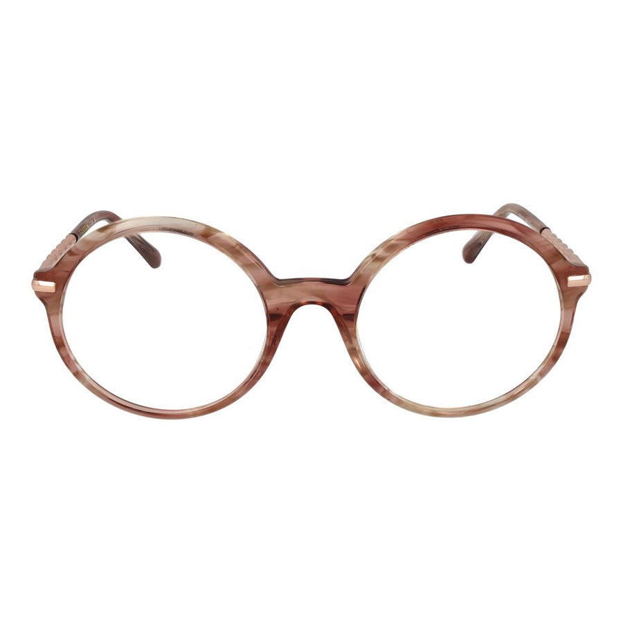 Sandro round pink acetate and metal eyeglass frames