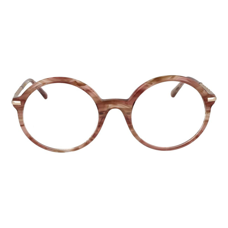 Sandro round pink tortoiseshell acetate eyeglasses frames