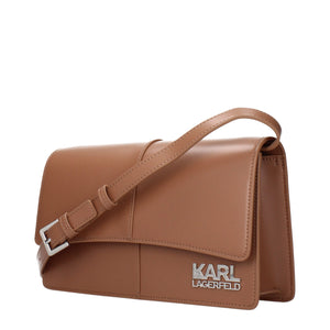 Karl Lagerfeld Brown Polyethylene Crossbody Bag