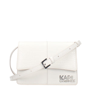 Karl Lagerfeld White Polyethylene Crossbody Bag