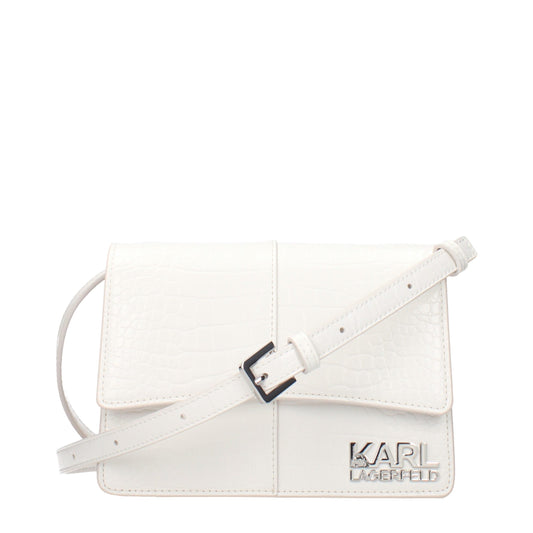 Karl Lagerfeld White Polyethylene Crossbody Bag
