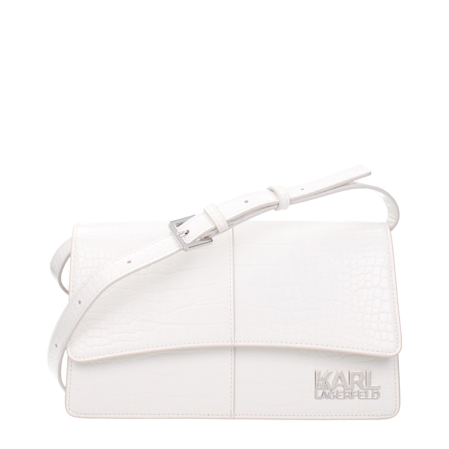 Karl Lagerfeld White Polyethylene Crossbody Bag