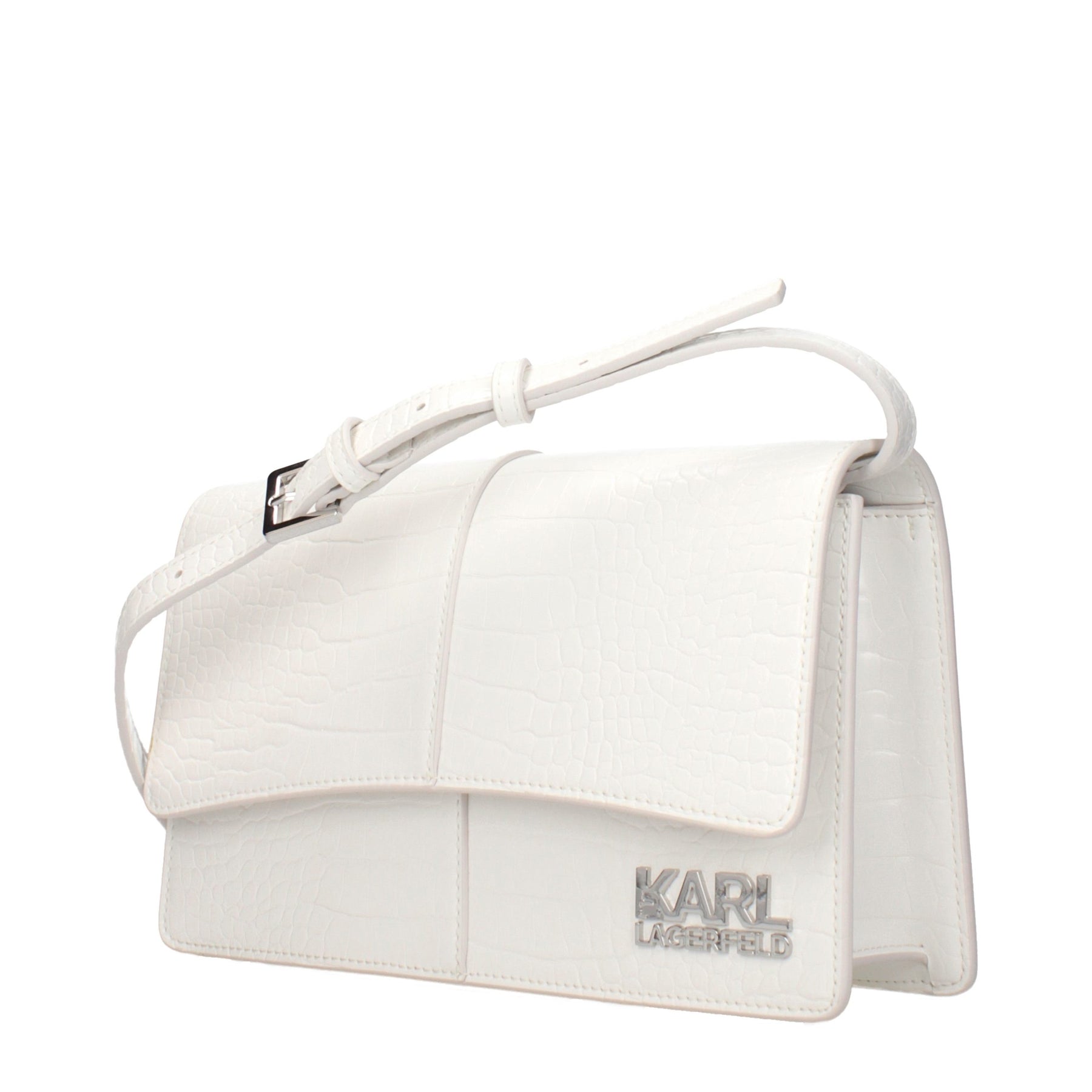 Karl Lagerfeld White Polyethylene Crossbody Bag