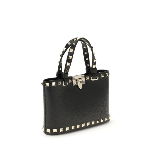 Valentino Garavani Black Calf Leather Bos Taurus Handbag