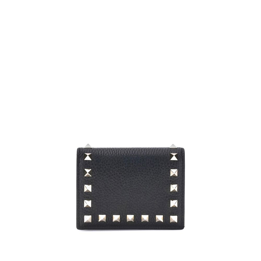 Valentino Garavani Black Calf Leather Bos Taurus Wallet