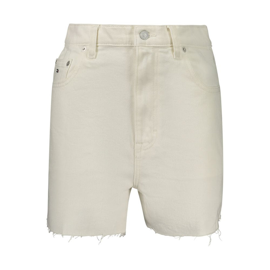 Tommy Hilfiger White Cotton Women Shorts