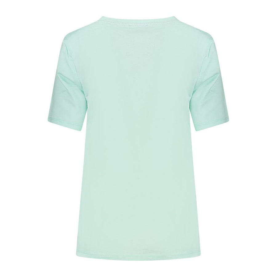 Mint green cotton women's short-sleeve t-shirt with crew neck and small North Sails logo on the chest