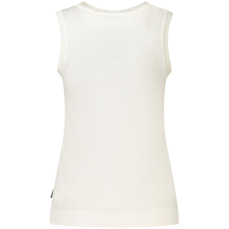 White modal women's tank top shown from the back