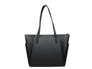 Michael Kors Charlotte Leather Top Zip Tote Bag