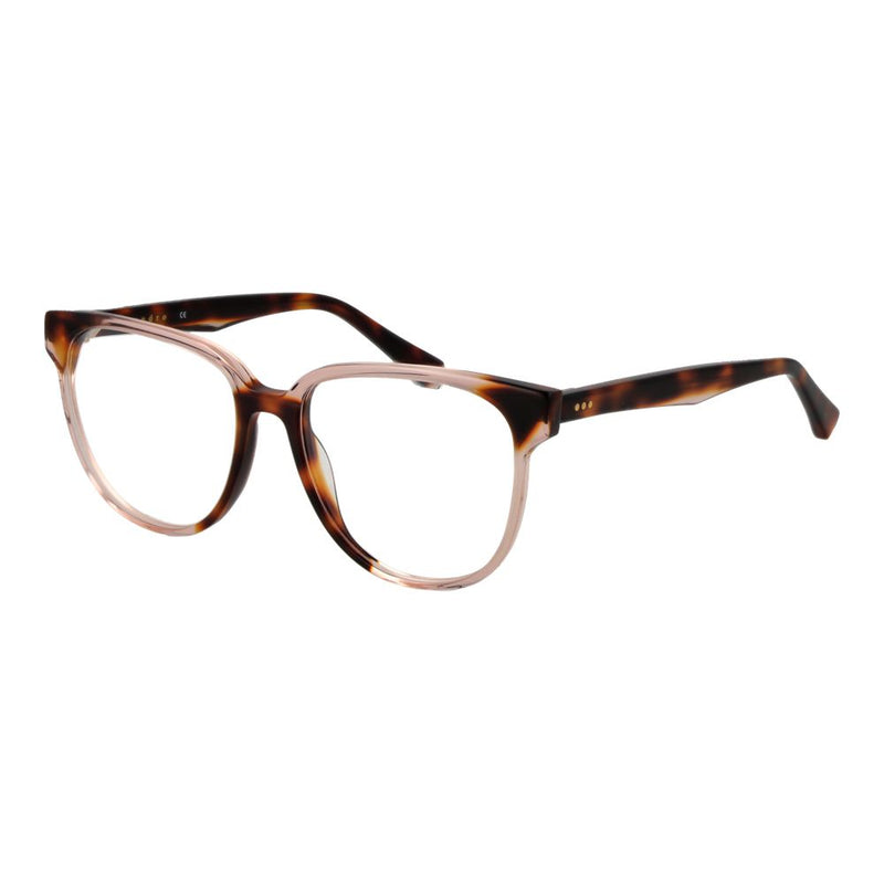 Sandro multicolored acetate eyeglass frames with tortoiseshell top and translucent pink lower rims