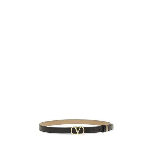 Valentino Garavani Black Calf Leather Bos Taurus Belt