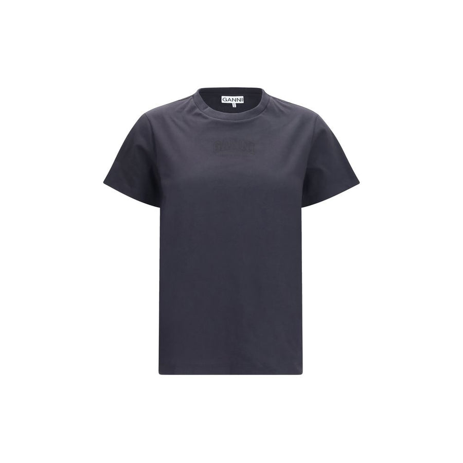 Ganni Black Cotton T-Shirt