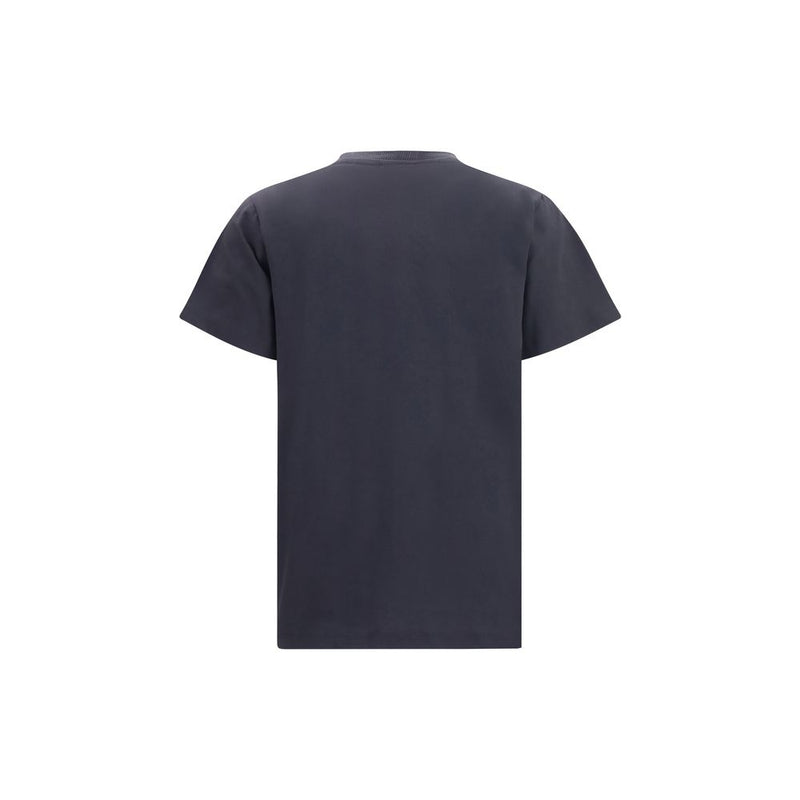 Back view of a plain black cotton short-sleeve crewneck t-shirt