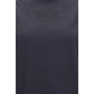 Ganni Black Cotton T-Shirt