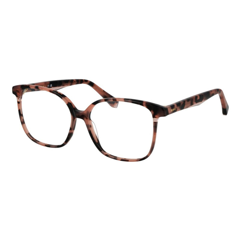 Sandro pink tortoise shell plastic eyeglass frames with large square lenses